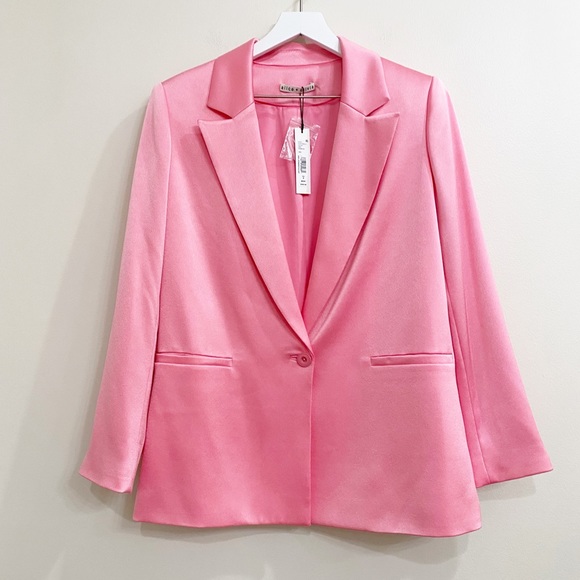 Alice and Olivia Denny Notch Collar Boyfriend Blazer - Picture 7 of 14